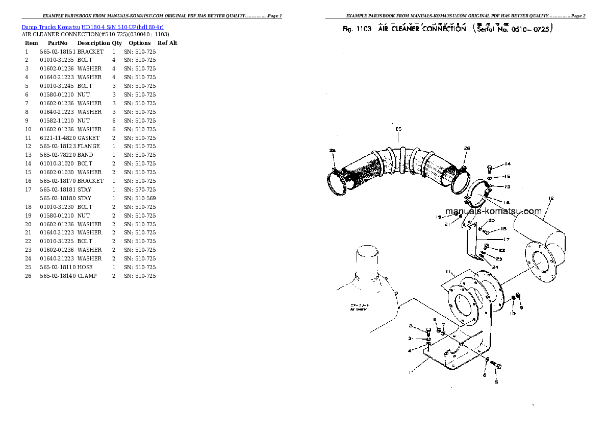 Protected: HD180-4 S/N 510-UP Partsbook