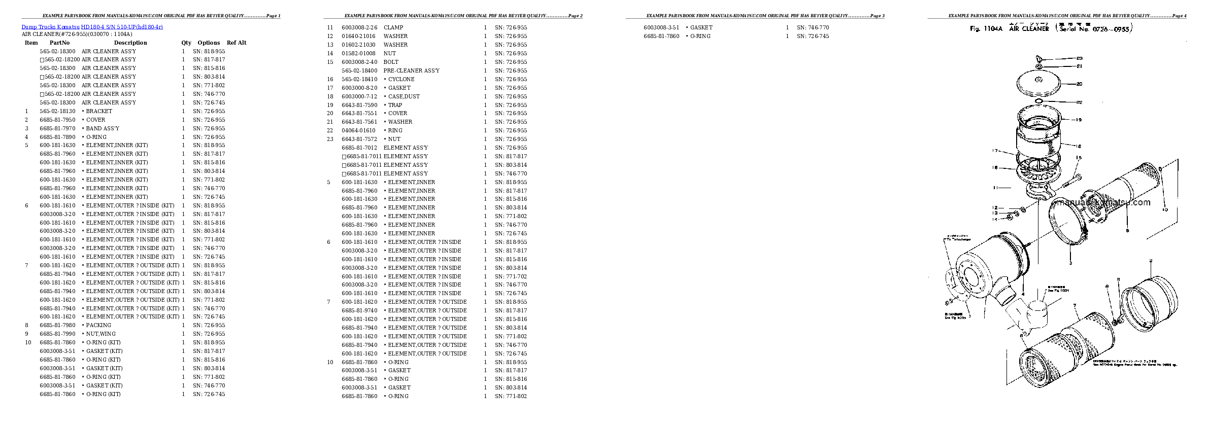 Protected: HD180-4 S/N 510-UP Partsbook