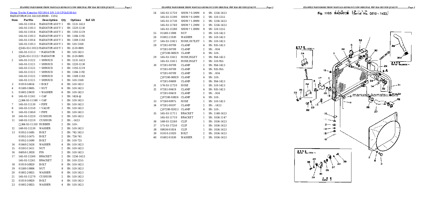 Protected: HD180-4 S/N 510-UP Partsbook