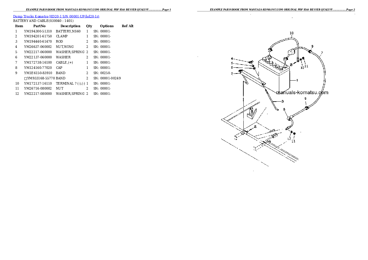 Protected: HD20-1 S/N 00001-UP Partsbook