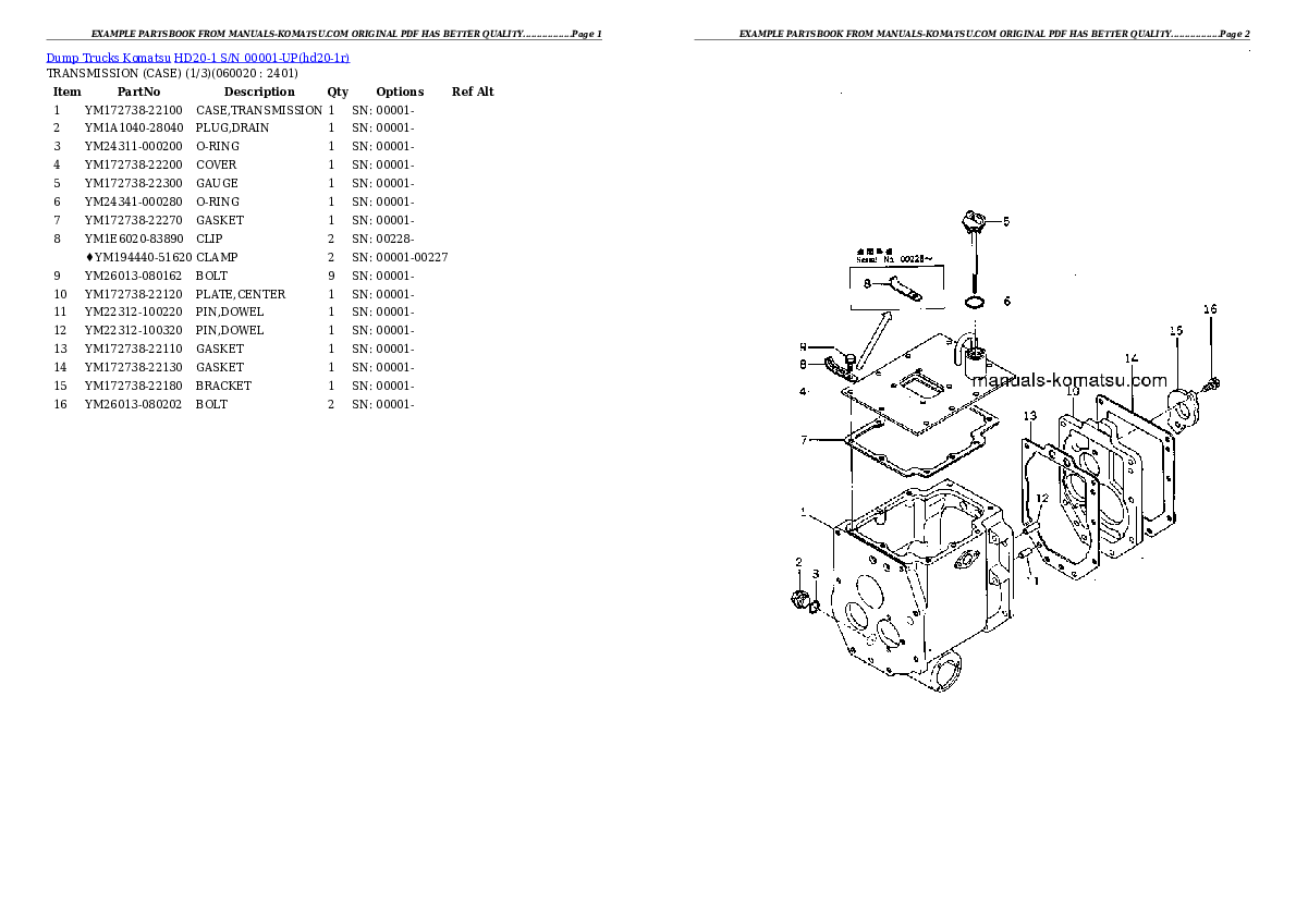 Protected: HD20-1 S/N 00001-UP Partsbook