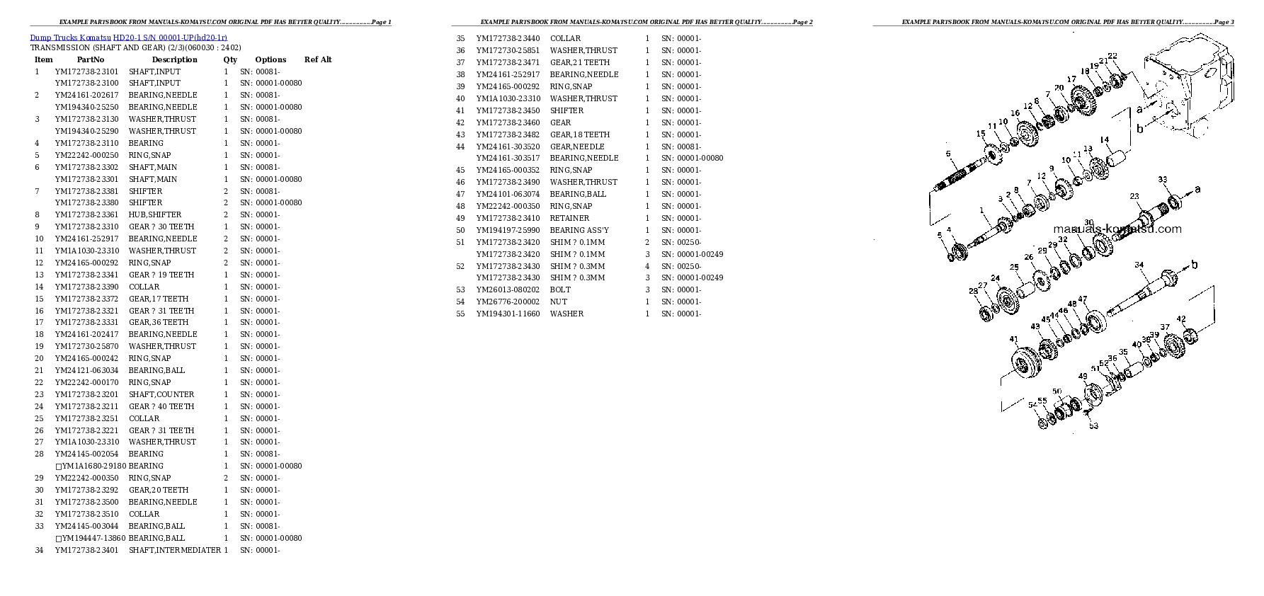 Protected: HD20-1 S/N 00001-UP Partsbook