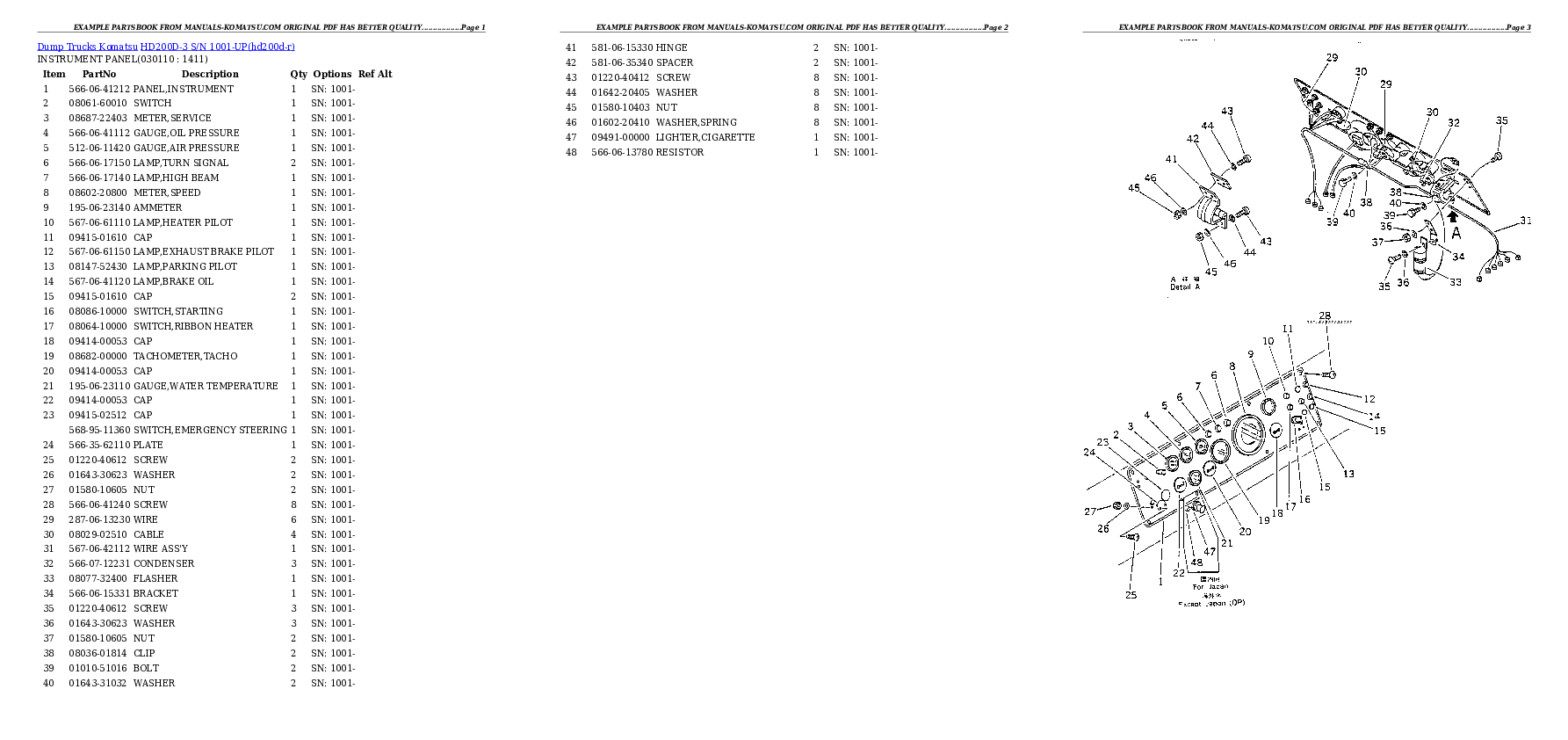 Protected: HD200D-3 S/N 1001-UP Partsbook