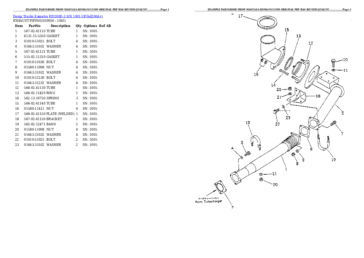 Protected: HD200D-3 S/N 1001-UP Partsbook