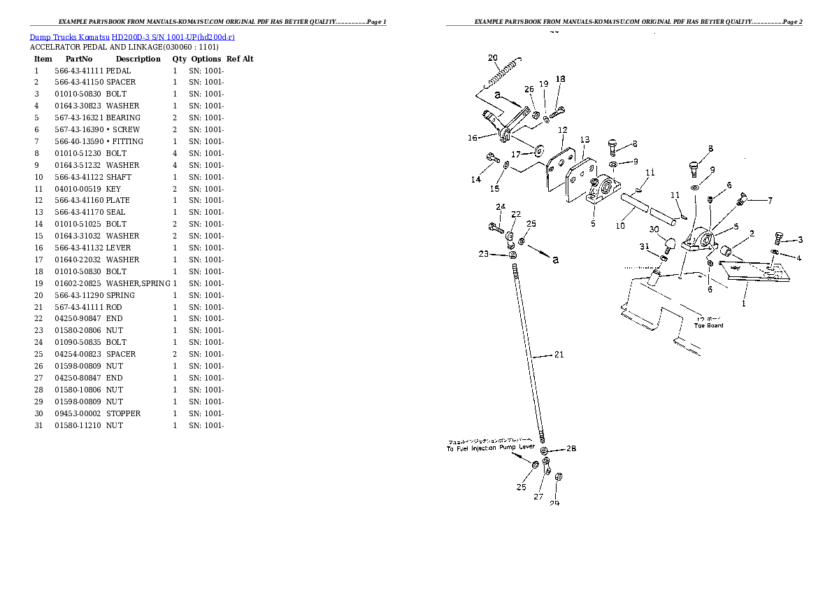 Protected: HD200D-3 S/N 1001-UP Partsbook