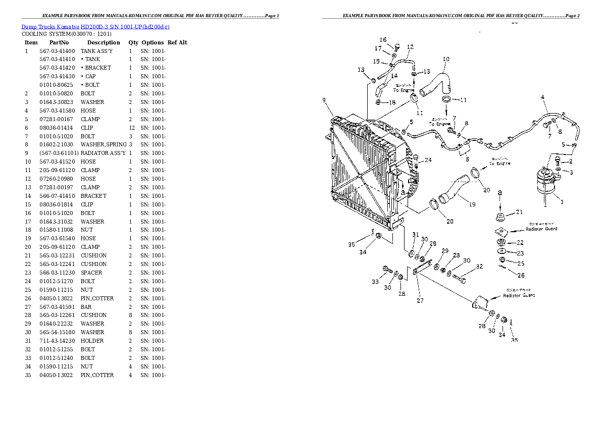 Protected: HD200D-3 S/N 1001-UP Partsbook