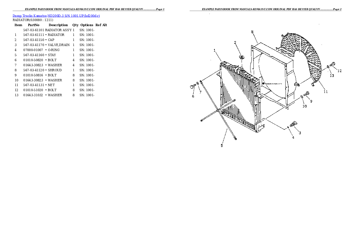 Protected: HD200D-3 S/N 1001-UP Partsbook