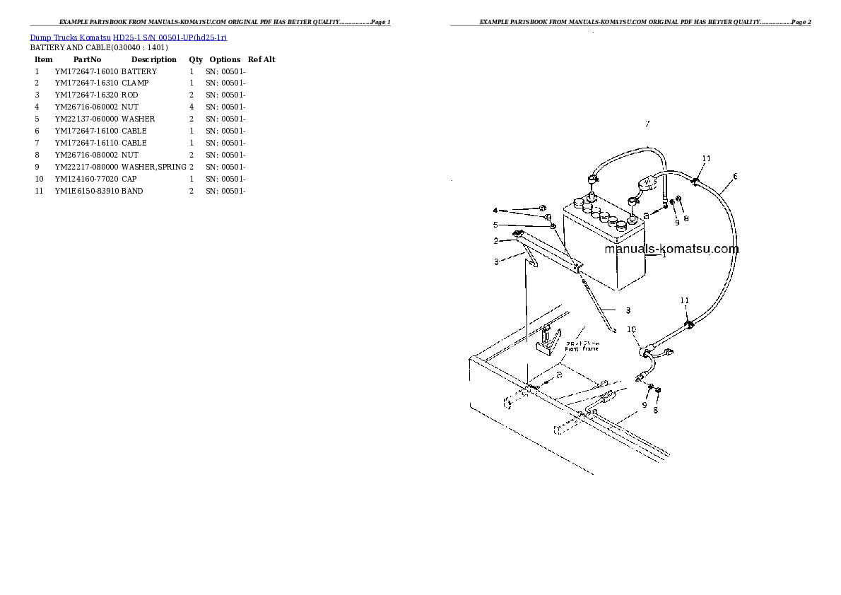 Protected: HD25-1 S/N 00501-UP Partsbook