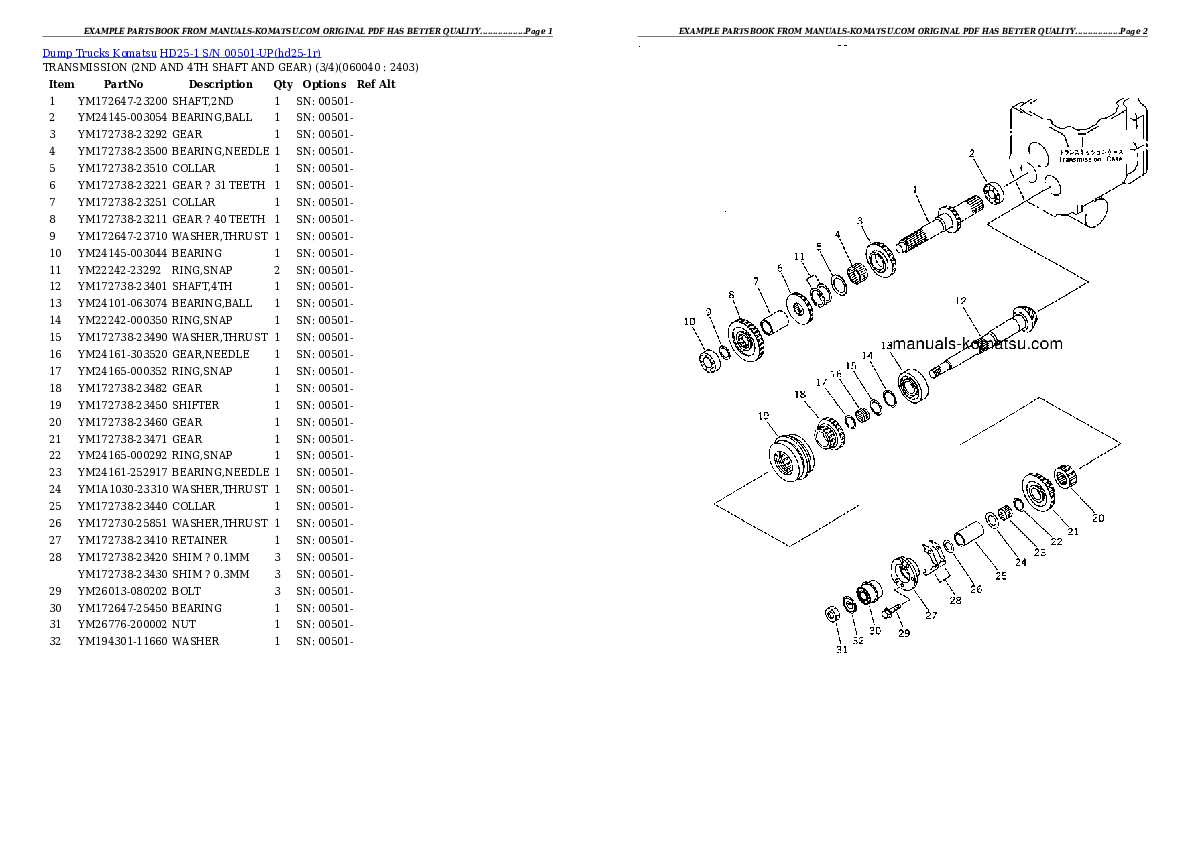 Protected: HD25-1 S/N 00501-UP Partsbook