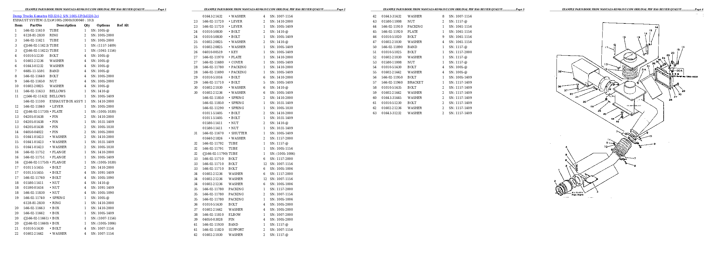 Protected: HD320-2 S/N 1005-UP Partsbook