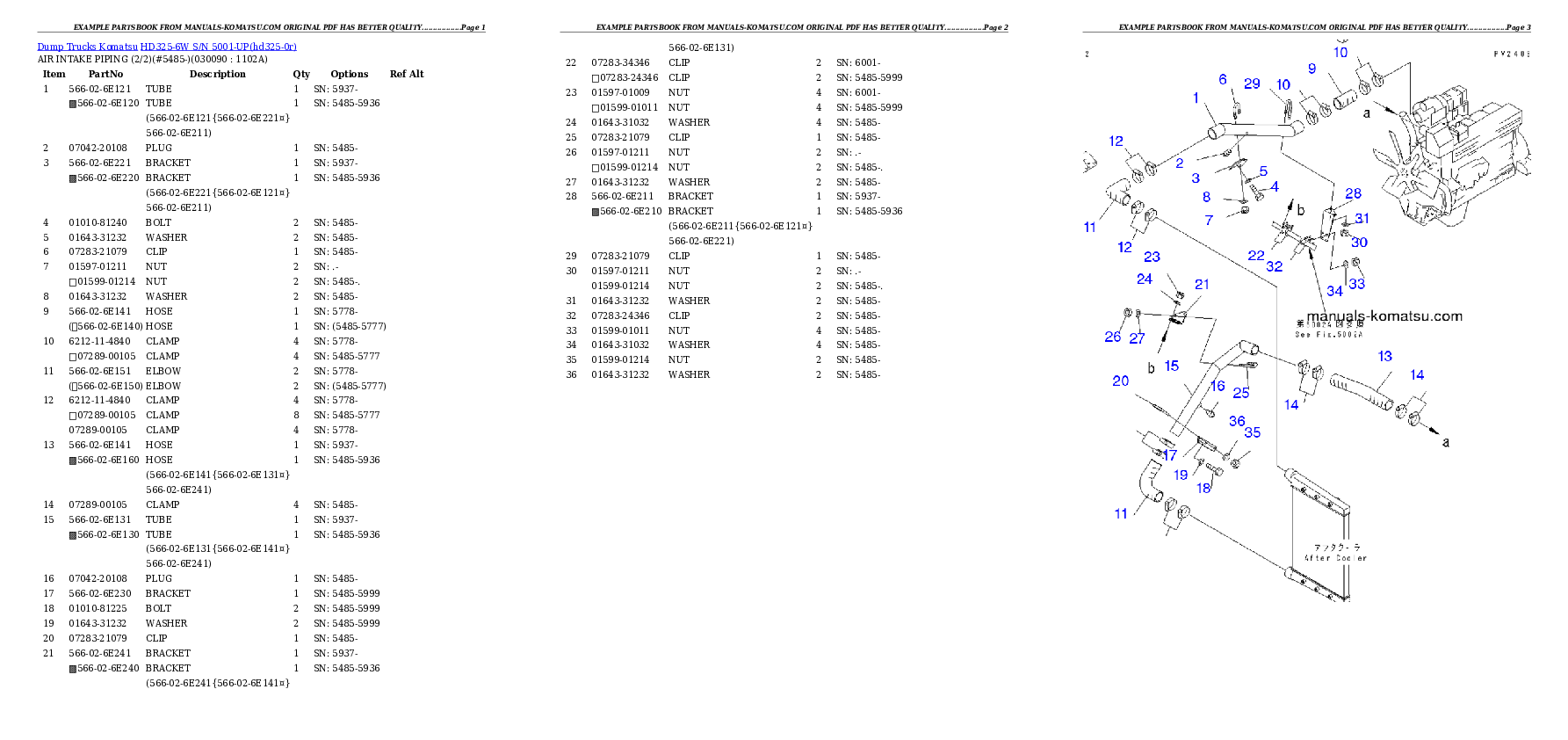 Protected: HD325-6W S/N 5001-UP (4WD Spec.) Partsbook