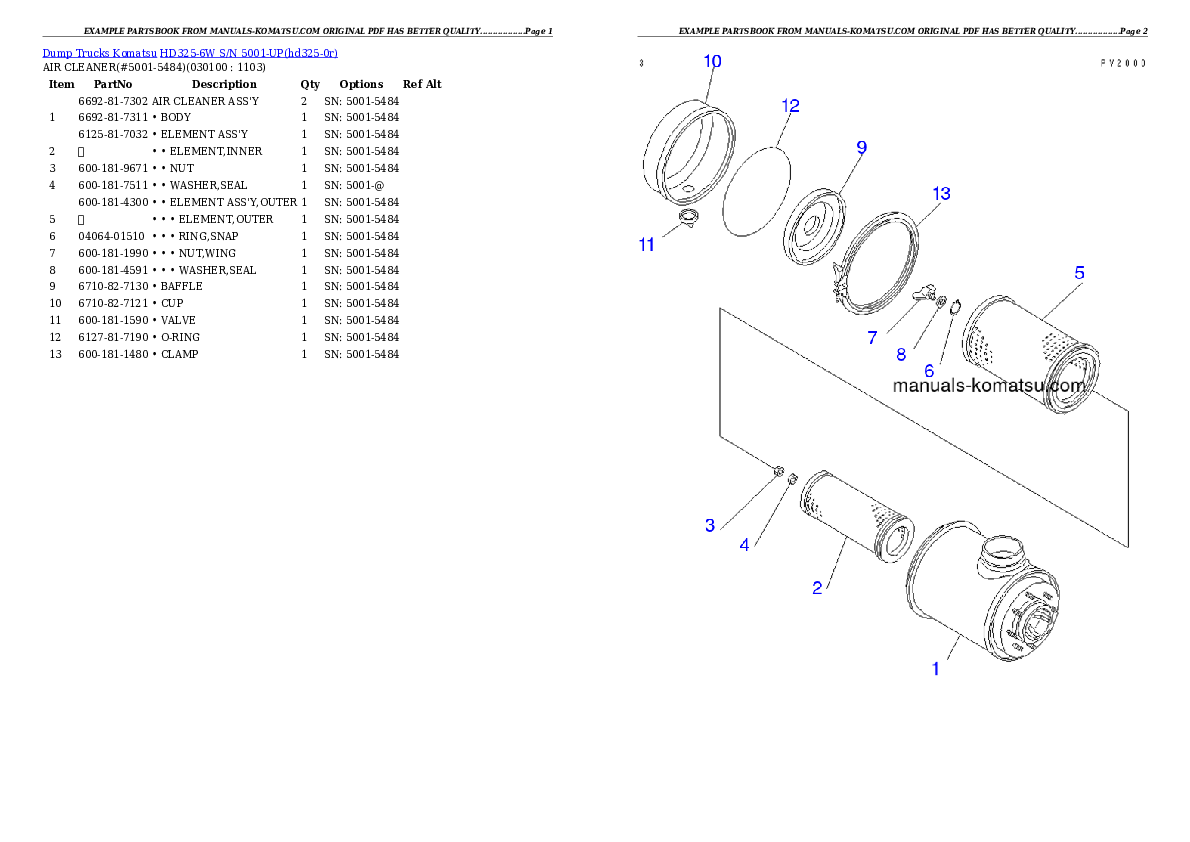 Protected: HD325-6W S/N 5001-UP (4WD Spec.) Partsbook