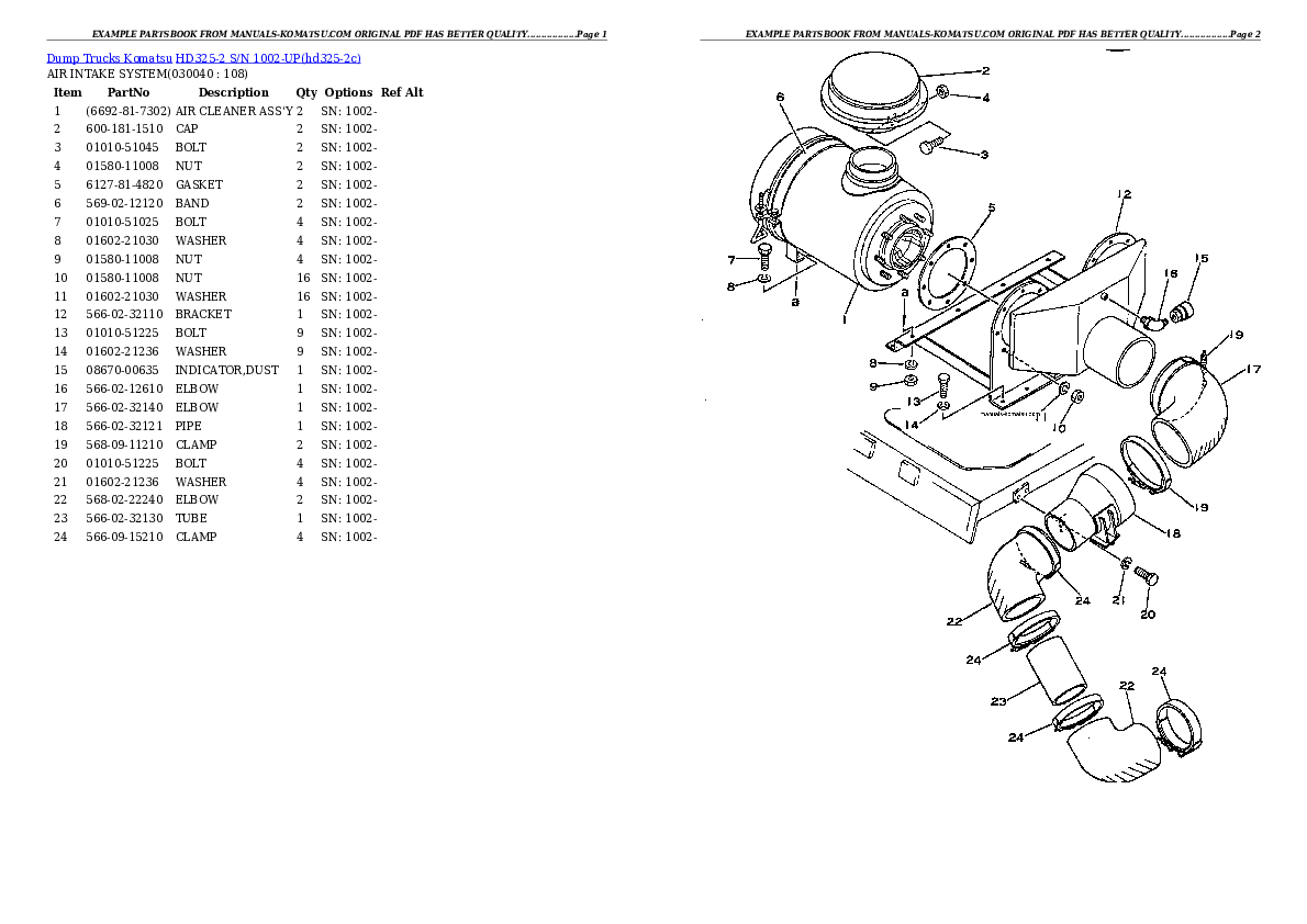 Protected: HD325-2 S/N 1002-UP Partsbook