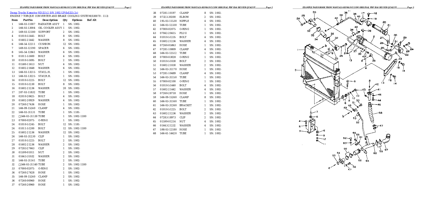 Protected: HD325-2 S/N 1002-UP Partsbook