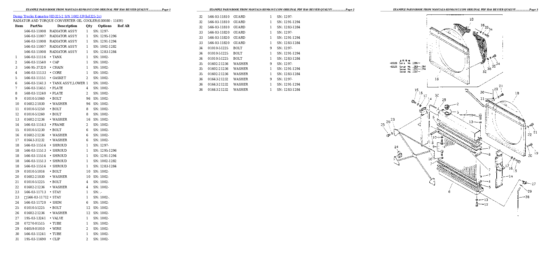 Protected: HD325-2 S/N 1002-UP Partsbook