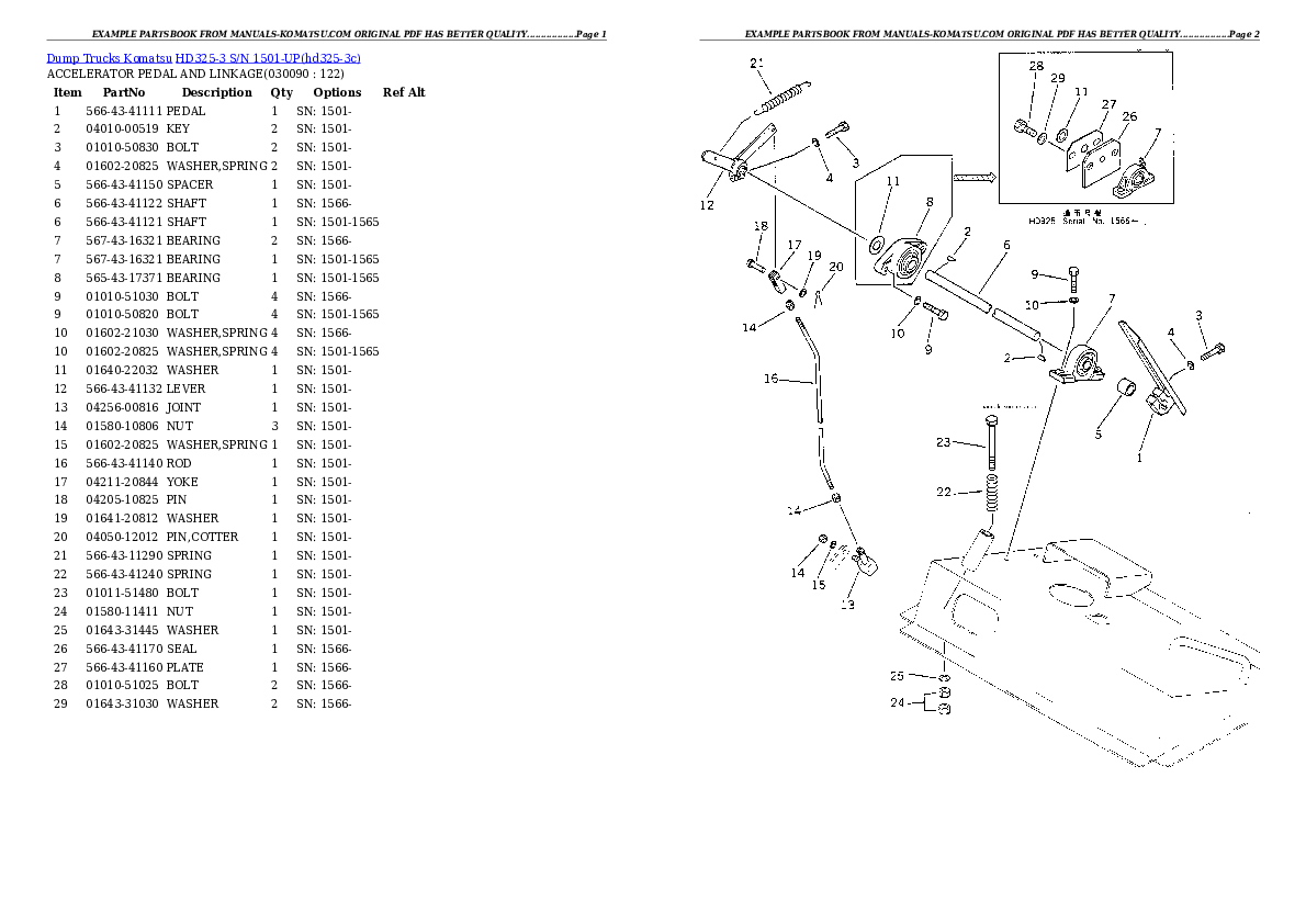 Protected: HD325-3 S/N 1501-UP Partsbook