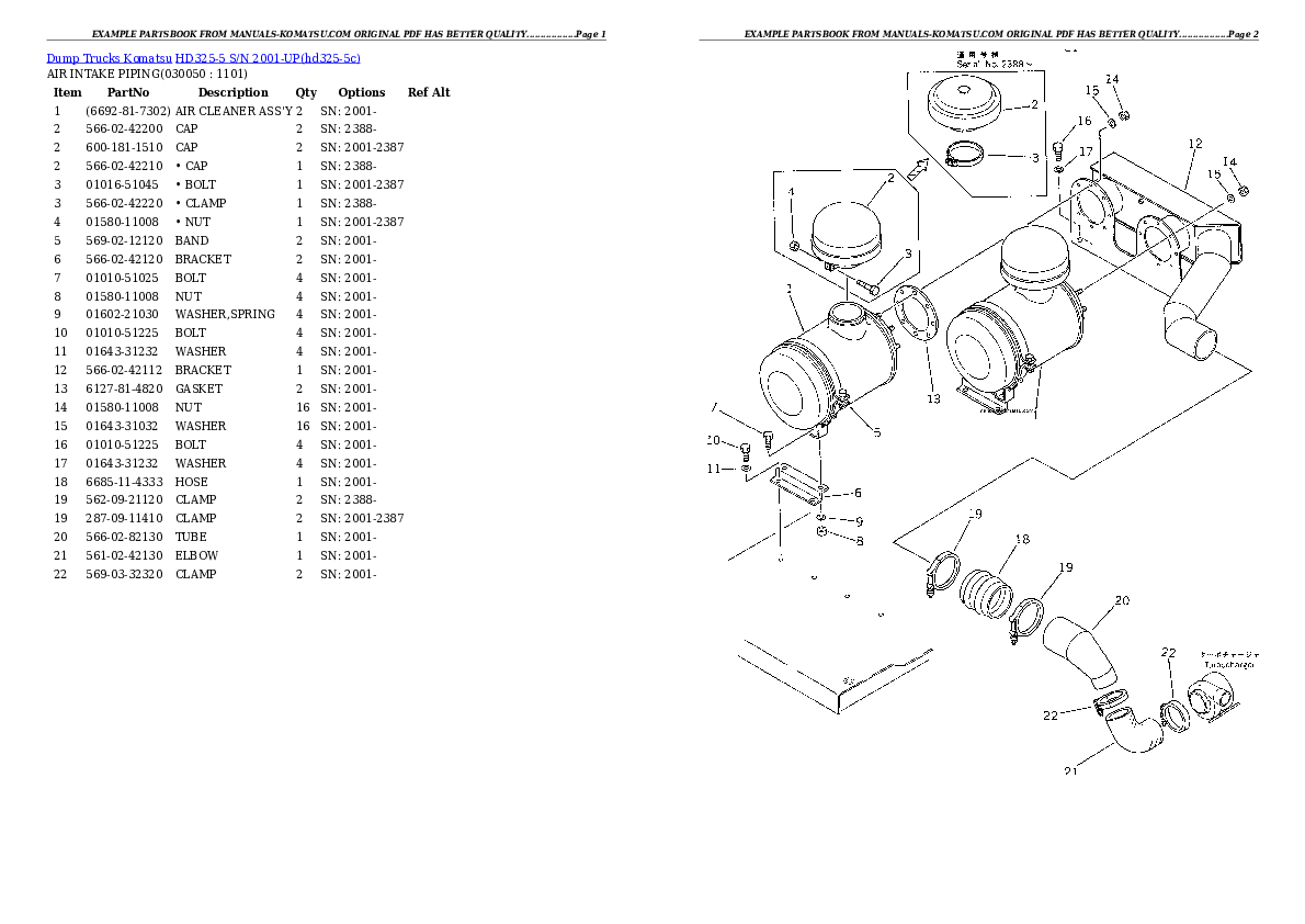 Protected: HD325-5 S/N 2001-UP Partsbook