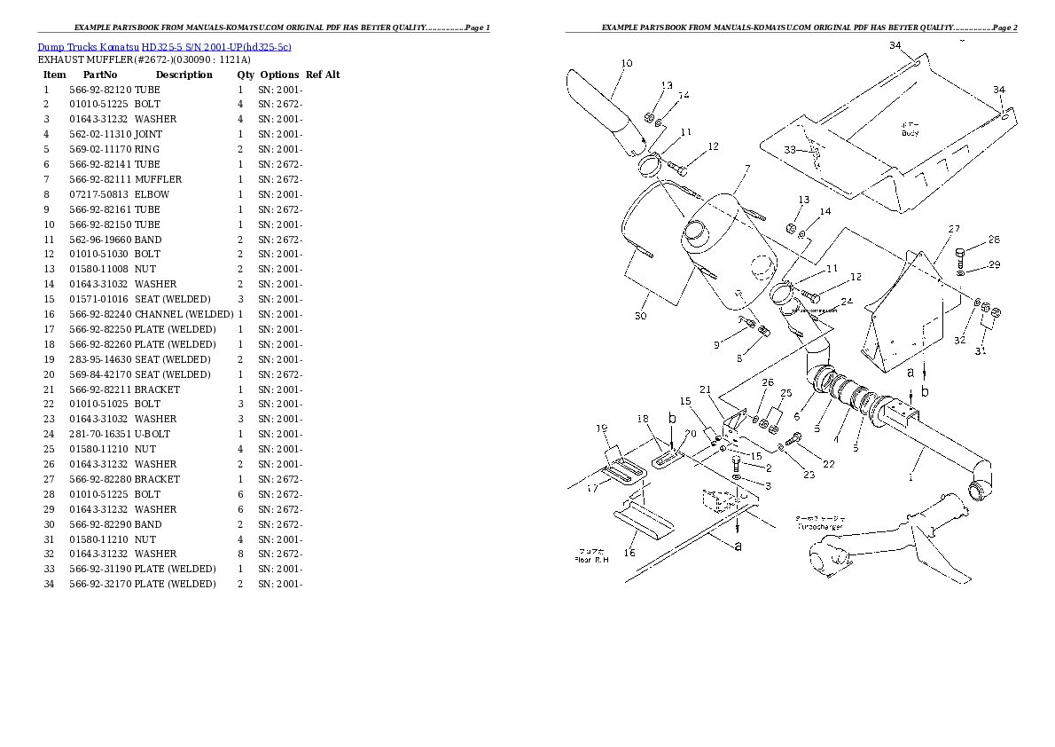 Protected: HD325-5 S/N 2001-UP Partsbook