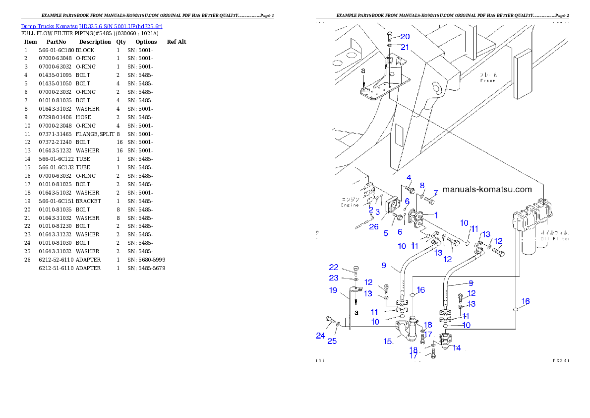 Protected: HD325-6 S/N 5001-UP Partsbook