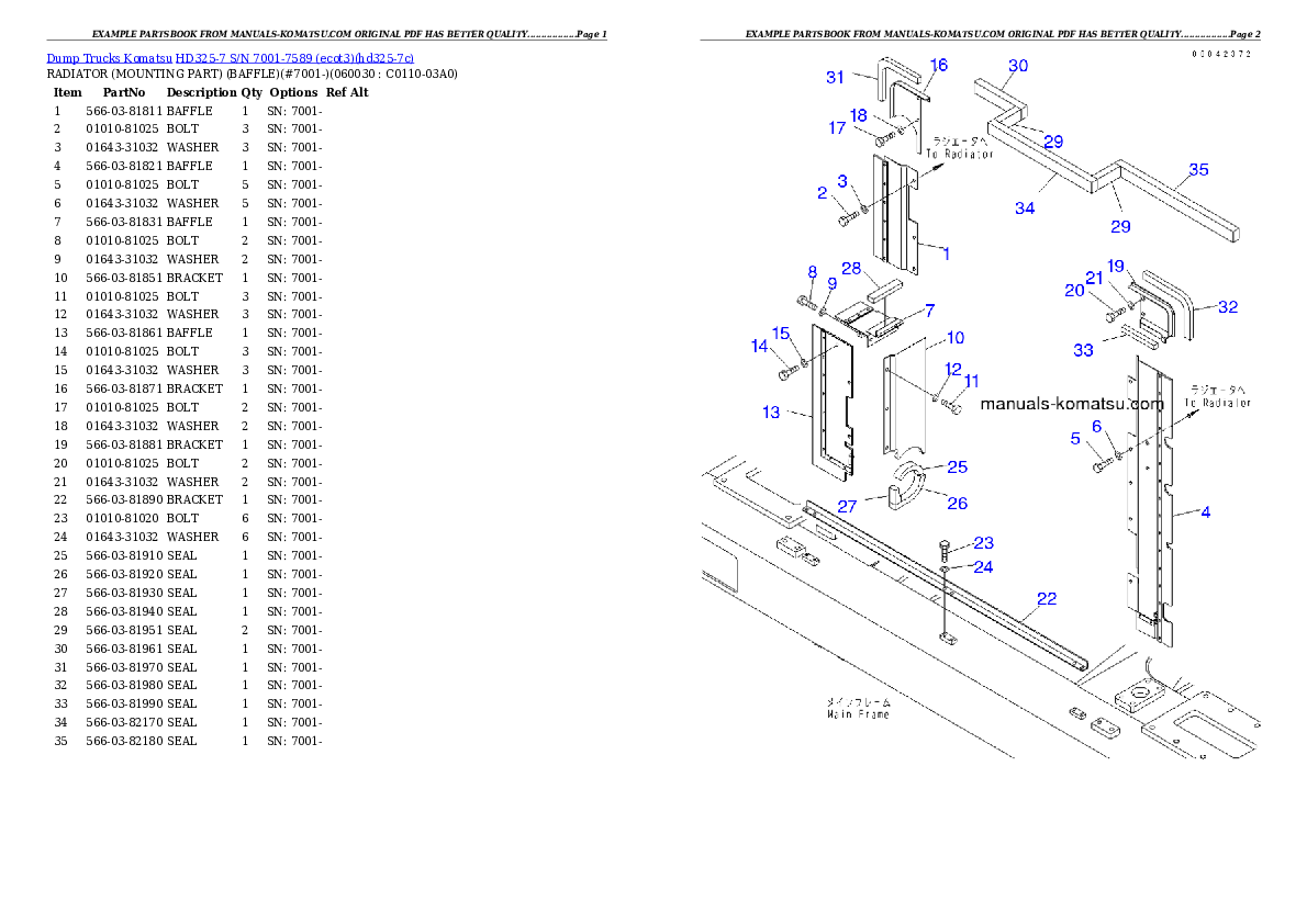 Protected: HD325-7 S/N 7001-7589 (ecot3) Partsbook