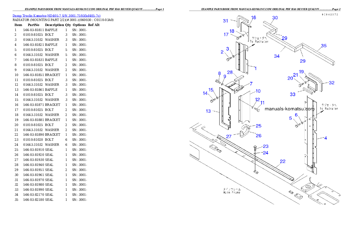 Protected: HD405-7 S/N 3001-7593 Partsbook