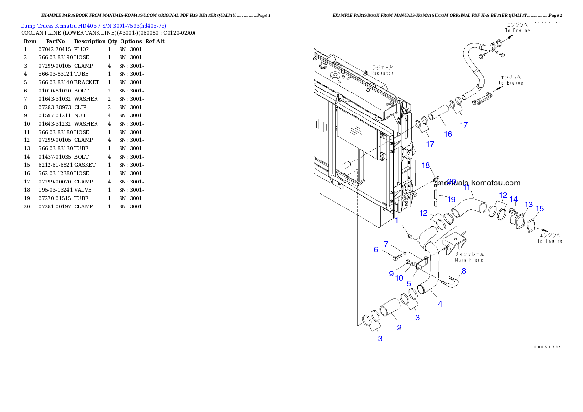 Protected: HD405-7 S/N 3001-7593 Partsbook