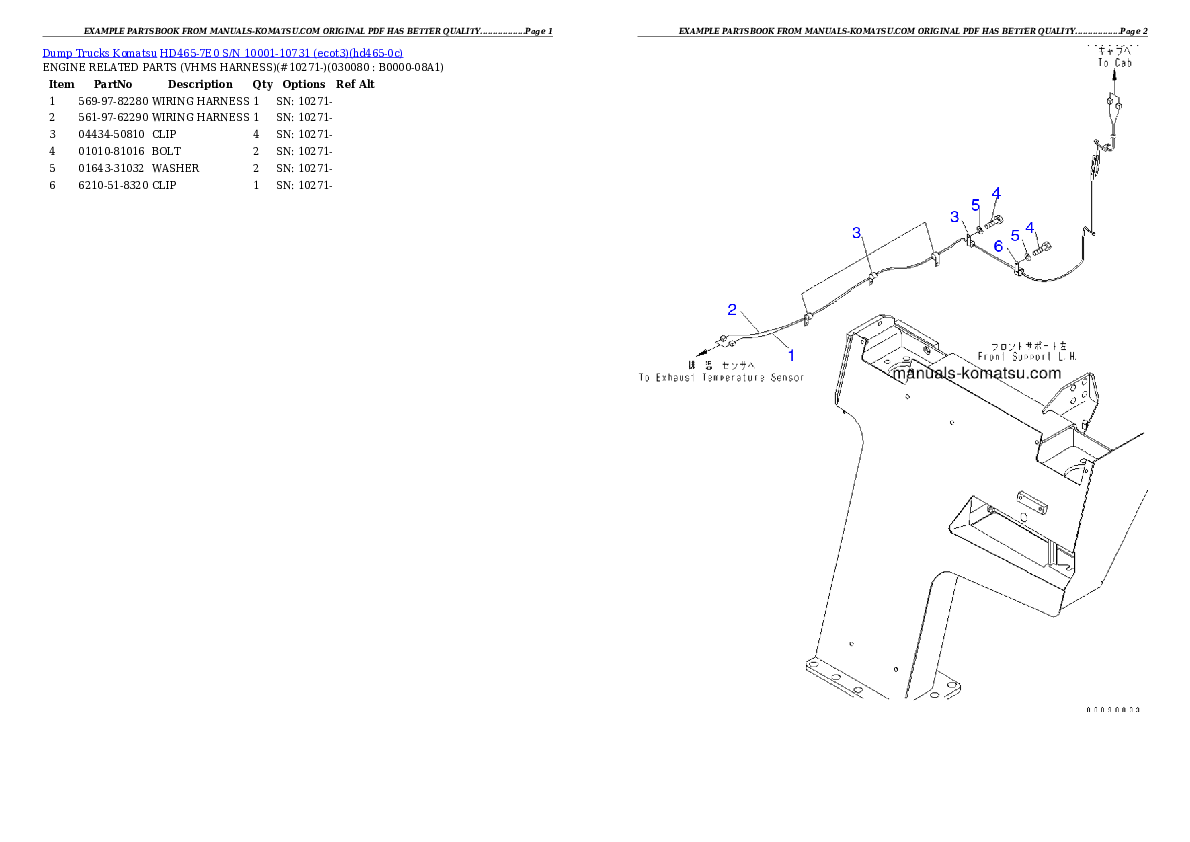 Protected: HD465-7E0 S/N 10001-10731 (ecot3) Partsbook