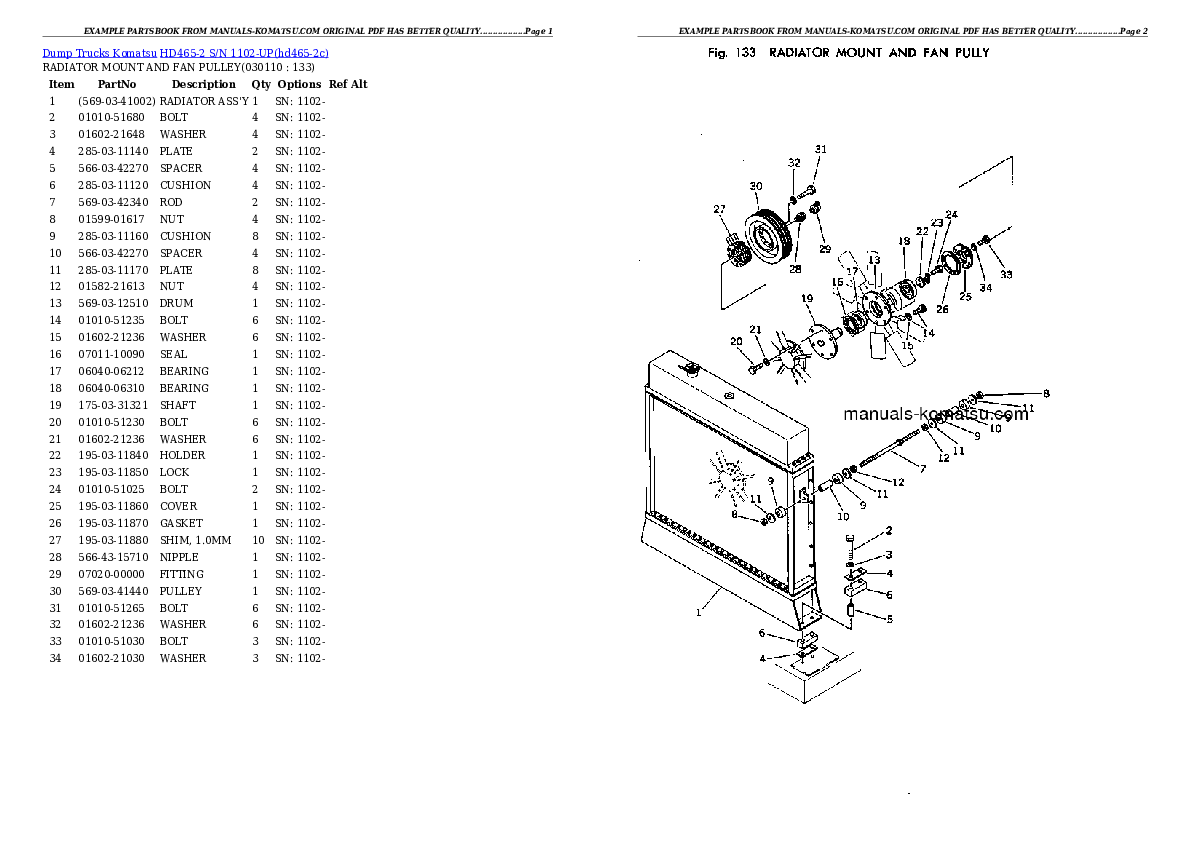 Protected: HD465-2 S/N 1102-UP Partsbook