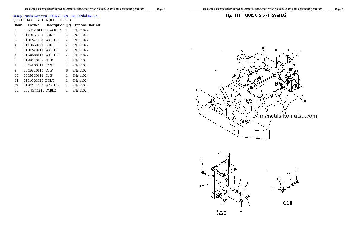 Protected: HD465-2 S/N 1102-UP Partsbook