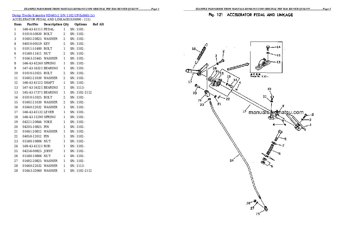 Protected: HD465-2 S/N 1102-UP Partsbook