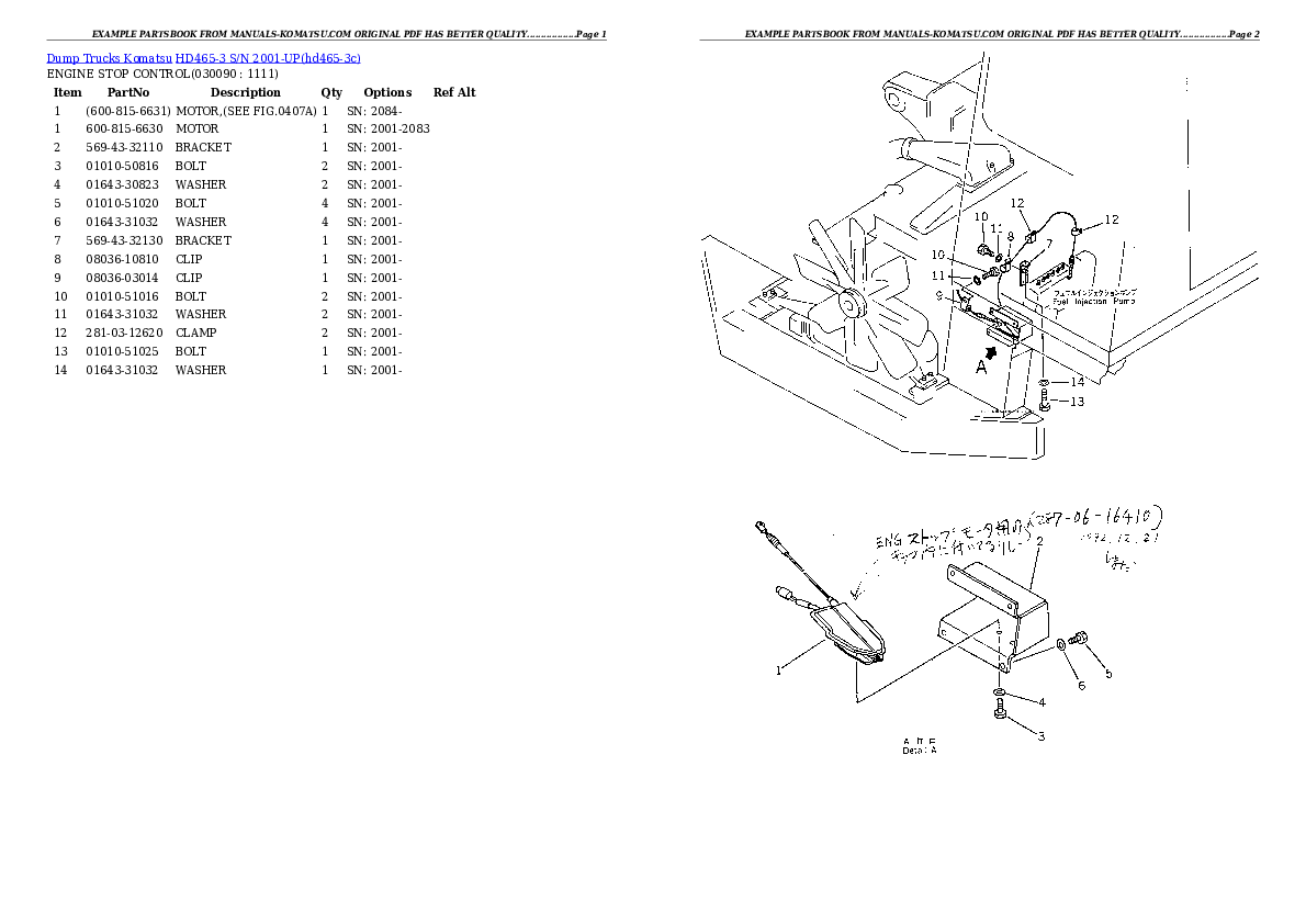 Protected: HD465-3 S/N 2001-UP Partsbook