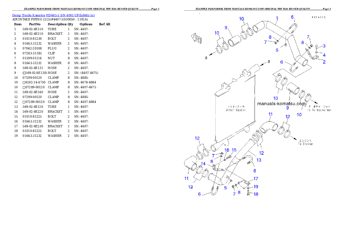 Protected: HD465-5 S/N 4001-UP Partsbook