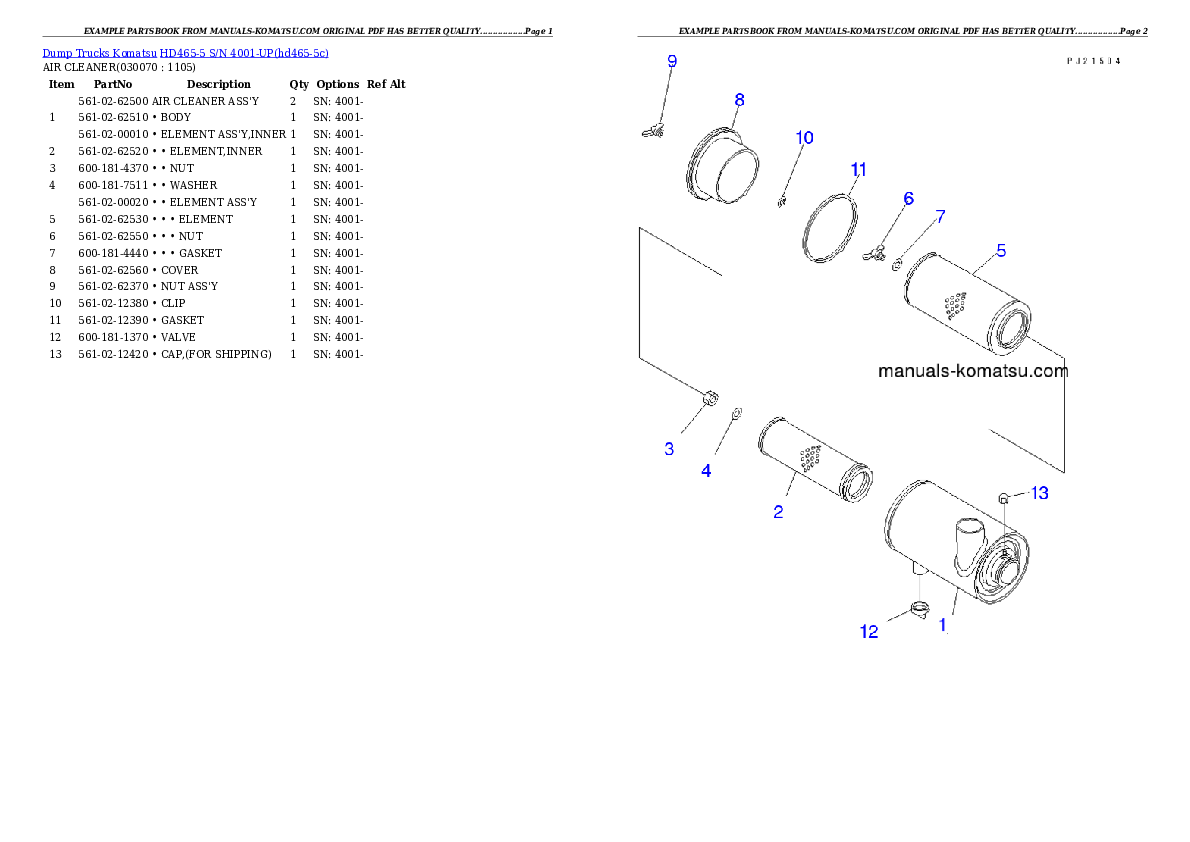 Protected: HD465-5 S/N 4001-UP Partsbook