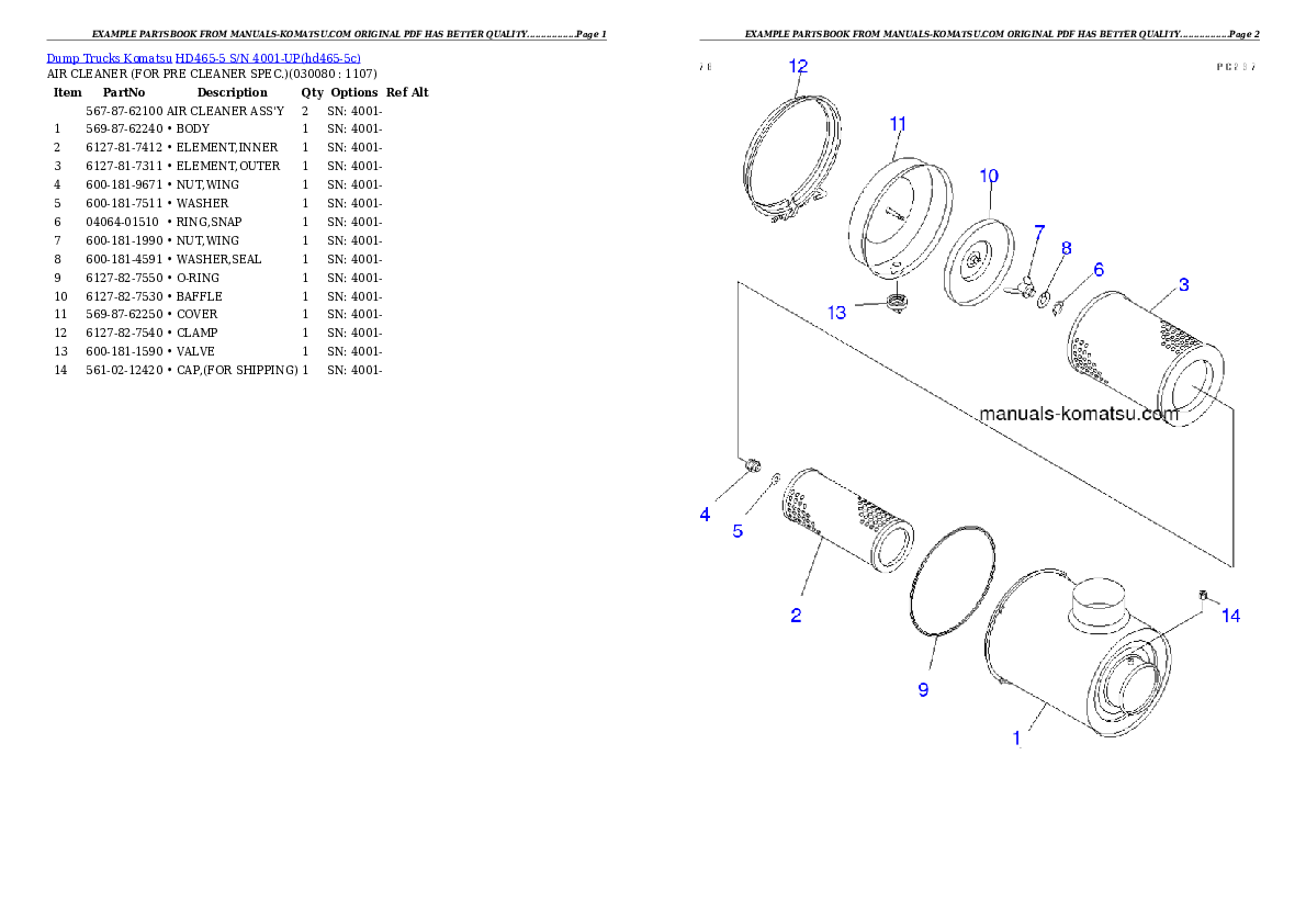 Protected: HD465-5 S/N 4001-UP Partsbook