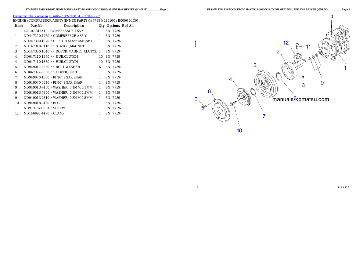 Protected: HD465-7 S/N 7001-UP Partsbook
