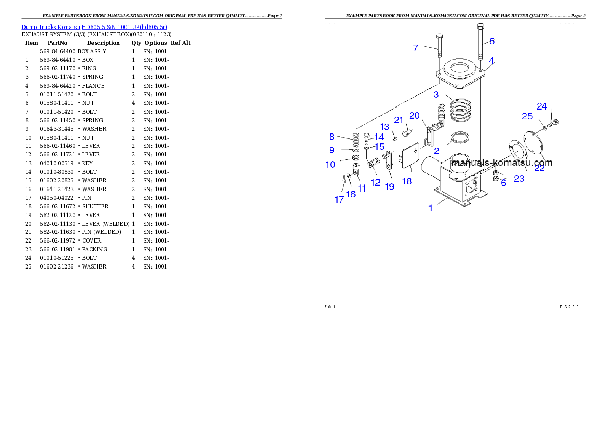 Protected: HD605-5 S/N 1001-UP Partsbook