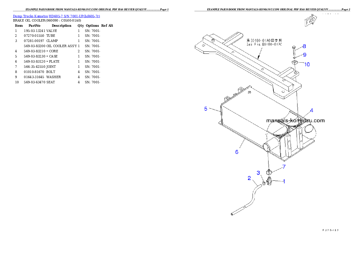 Protected: HD605-7 S/N 7001-UP Partsbook