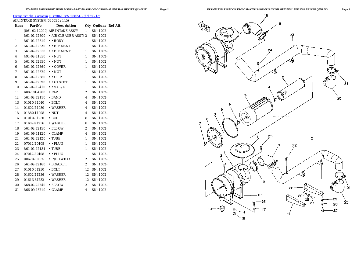 Protected: HD780-1 S/N 1002-UP Partsbook
