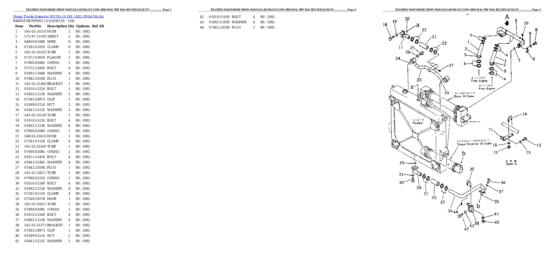 Protected: HD785-1S S/N 1002-UP Partsbook