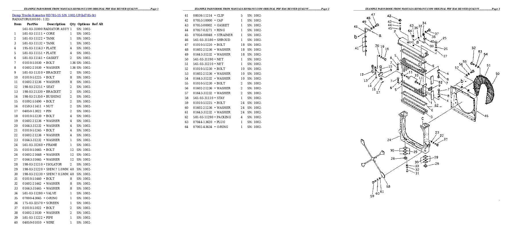Protected: HD785-1S S/N 1002-UP Partsbook