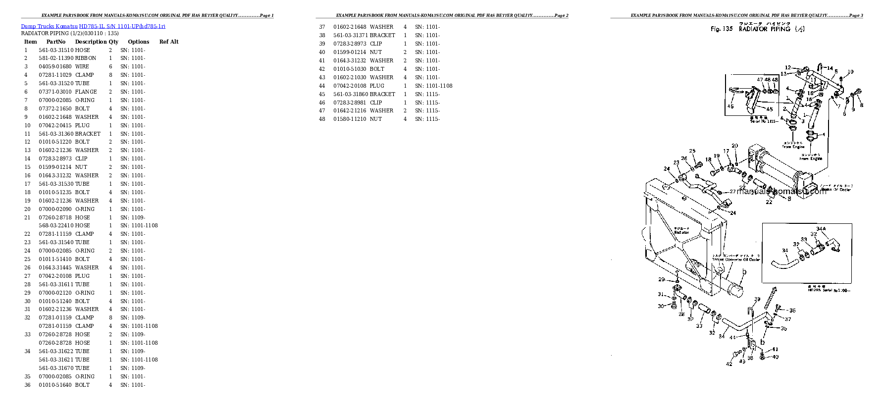 Protected: HD785-1L S/N 1101-UP (Large Size Tire Installed) Partsbook