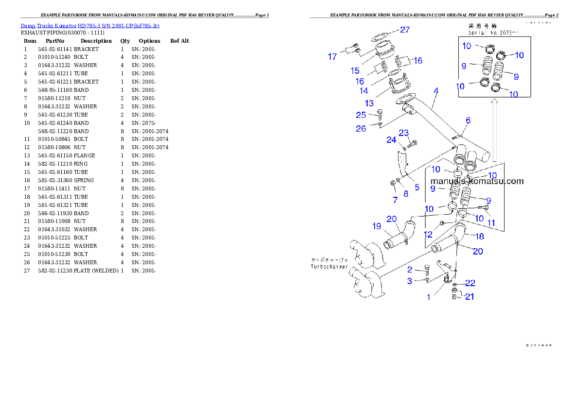 Protected: HD785-3 S/N 2001-UP Partsbook