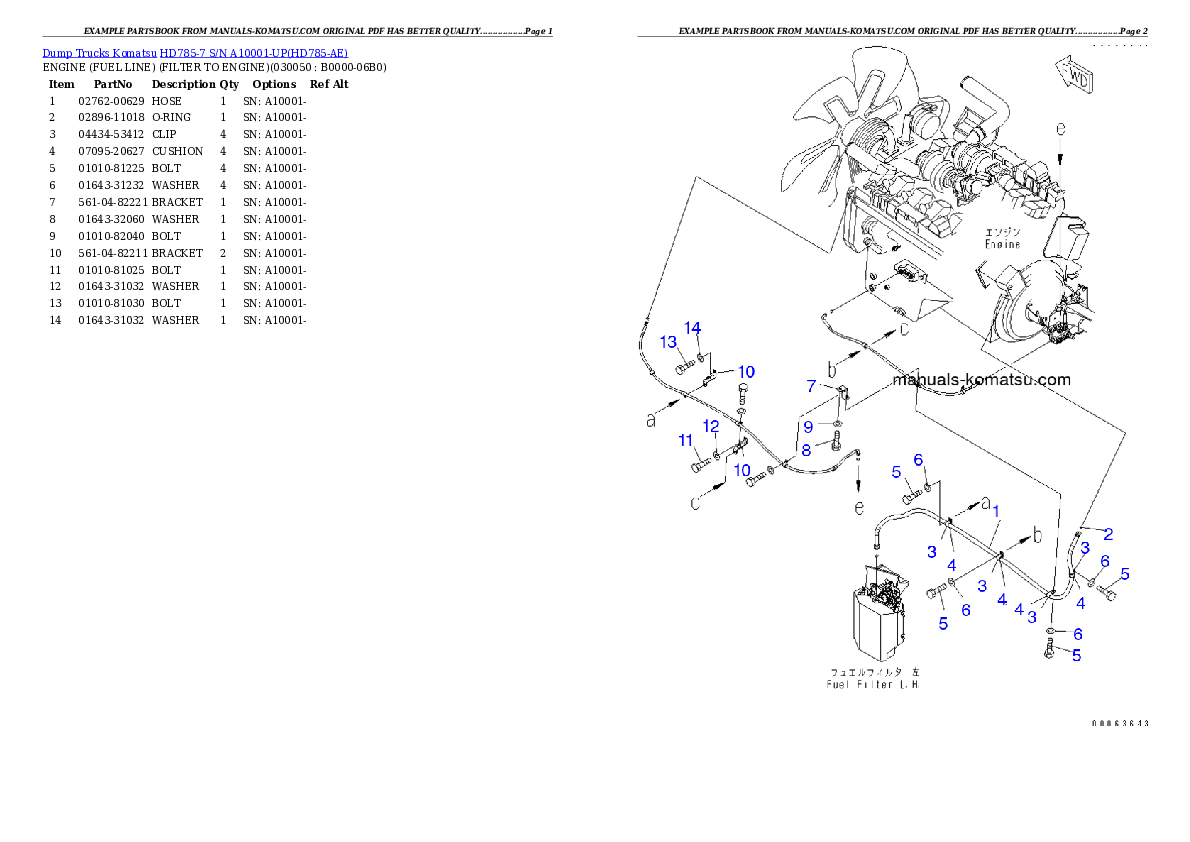 Protected: HD785-7 S/N A10001-UP Partsbook