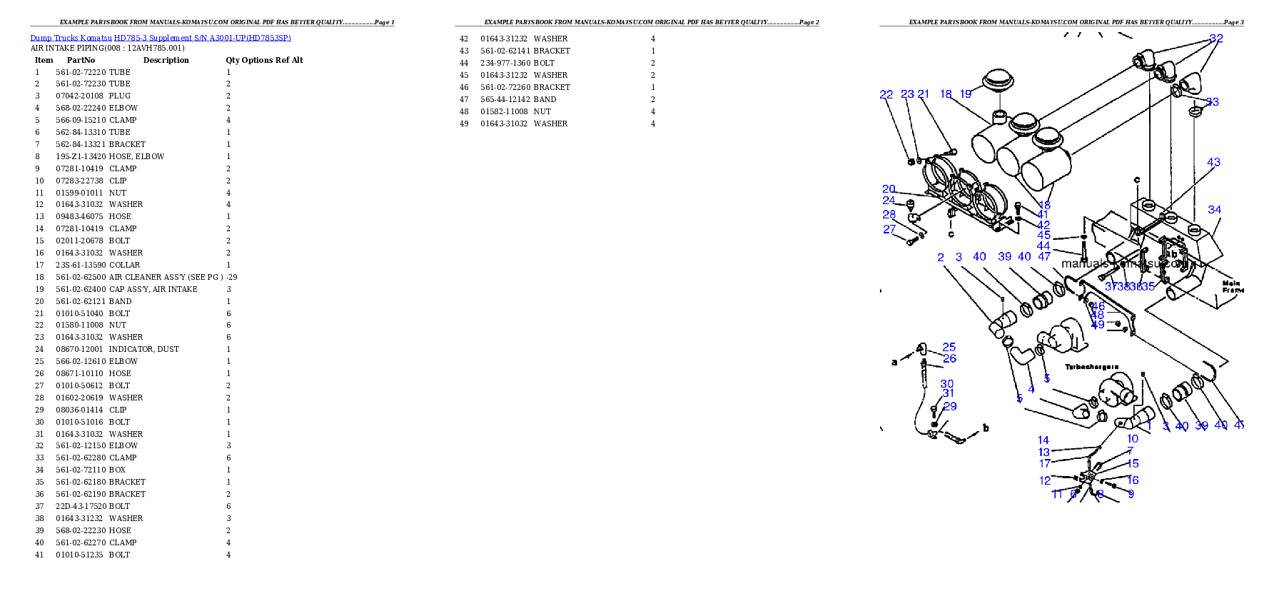 Protected: HD785-3 Supplement S/N A3001-UP Partsbook