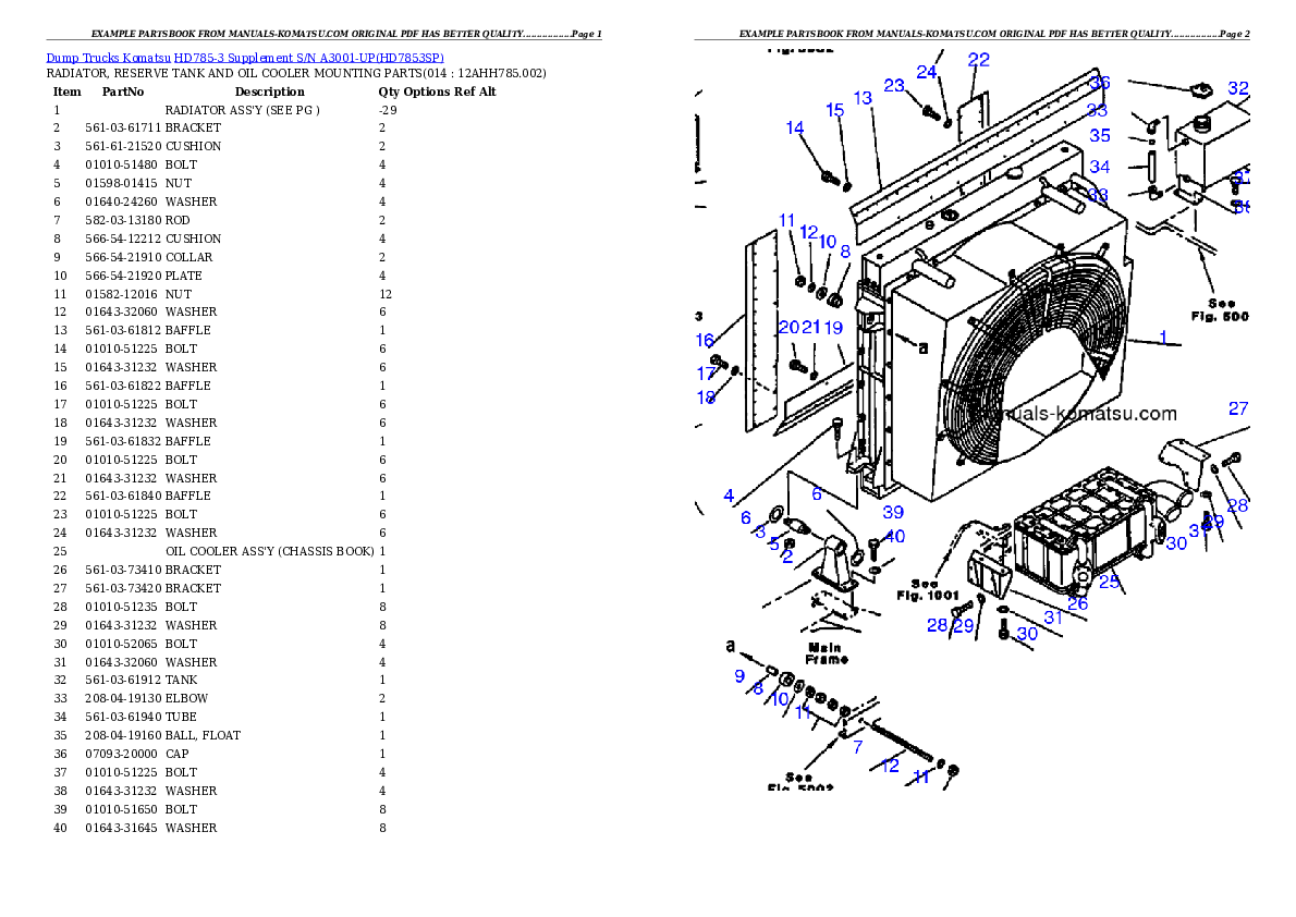 Protected: HD785-3 Supplement S/N A3001-UP Partsbook
