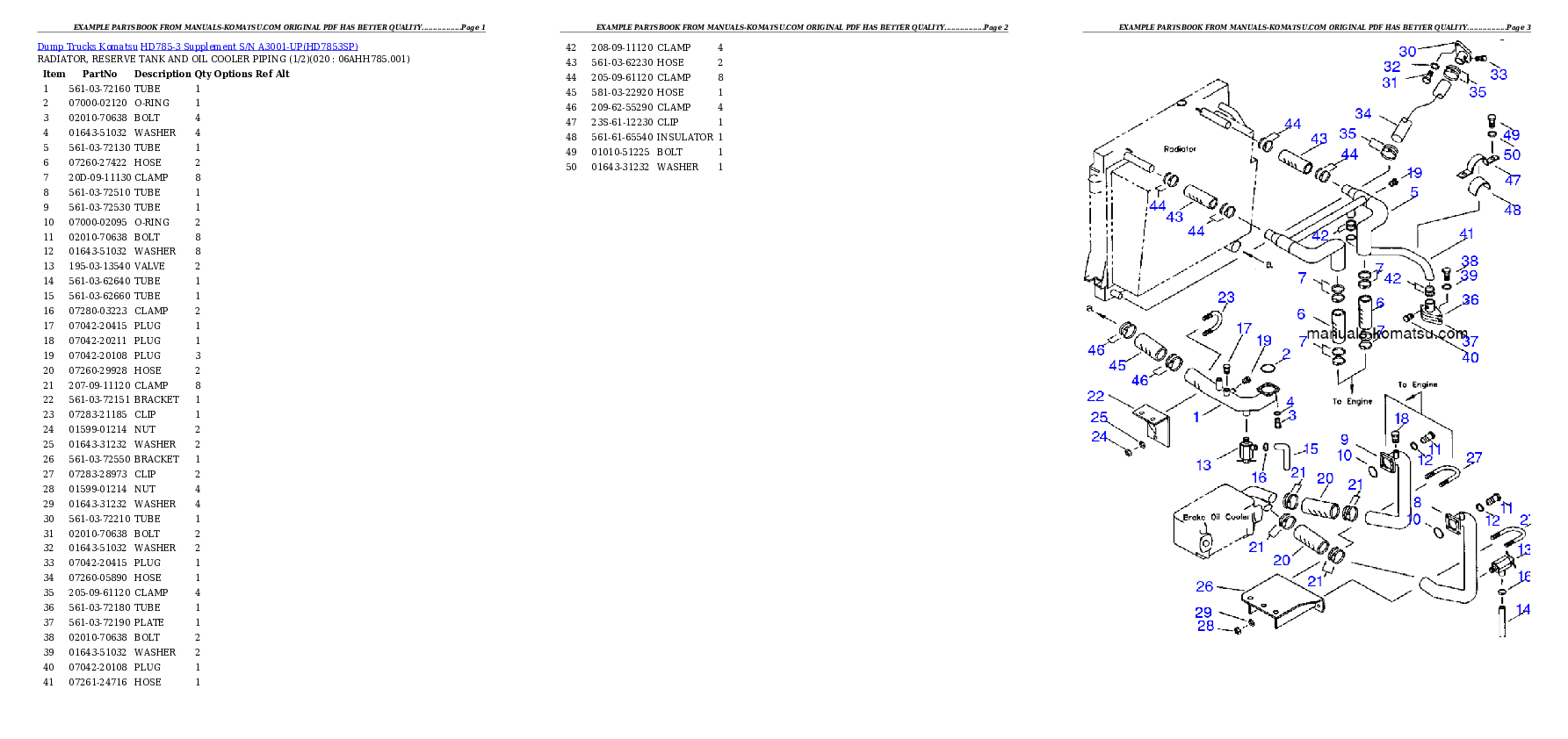 Protected: HD785-3 Supplement S/N A3001-UP Partsbook