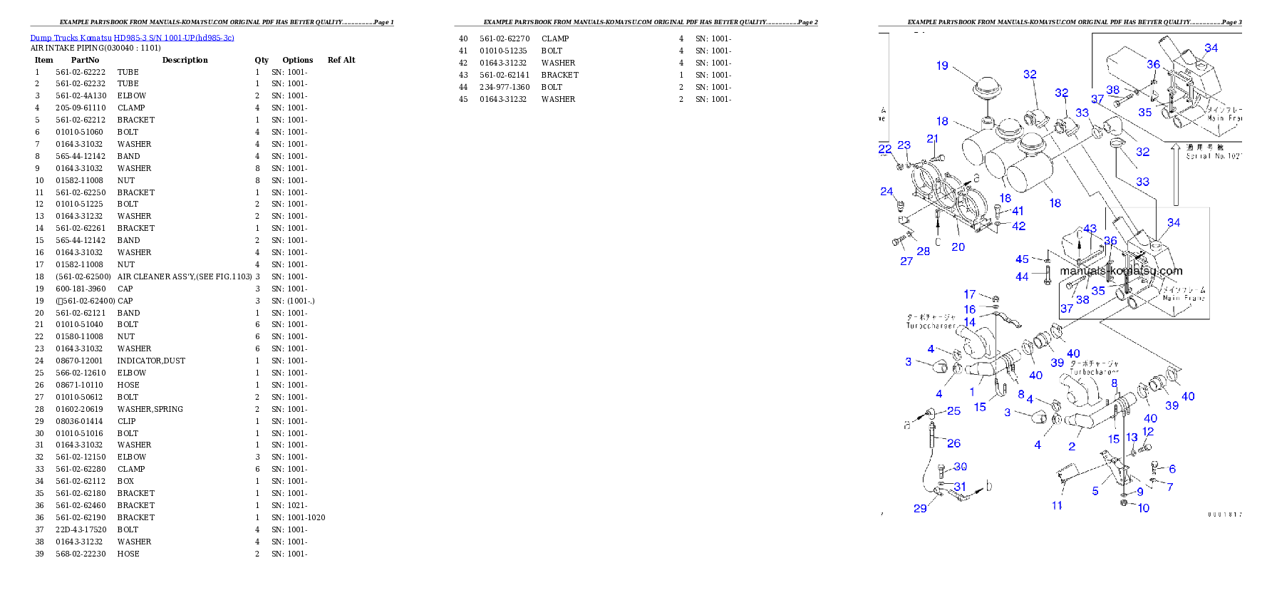 Protected: HD985-3 S/N 1001-UP Partsbook