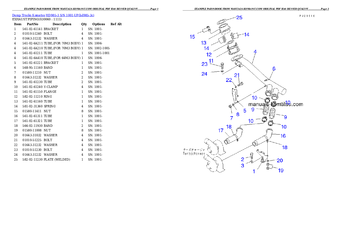 Protected: HD985-3 S/N 1001-UP Partsbook