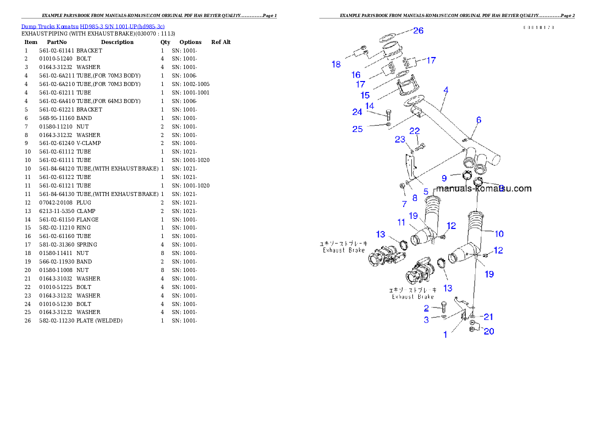 Protected: HD985-3 S/N 1001-UP Partsbook