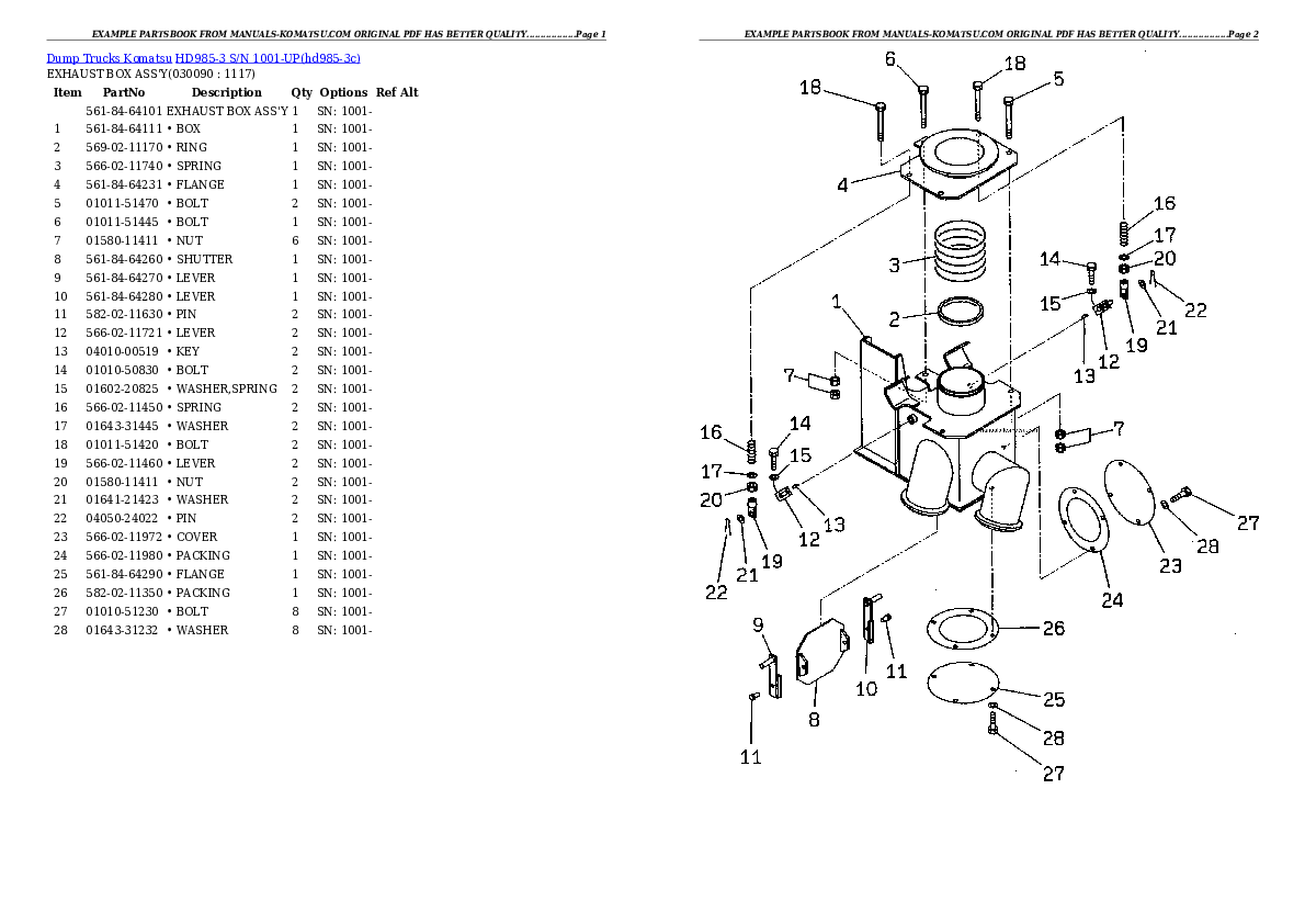 Protected: HD985-3 S/N 1001-UP Partsbook